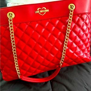 Red Love Moschino shoulder bag
